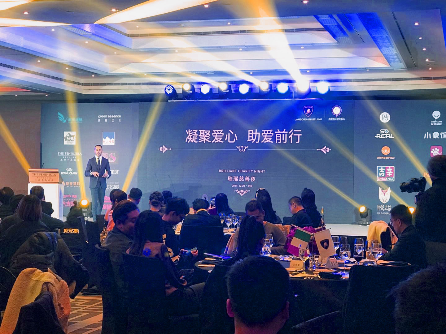 Partnerships with Lamborghini Beijing and ChongAi international veterinary company for 2019 annual “Brilliant Charity Night” gala.